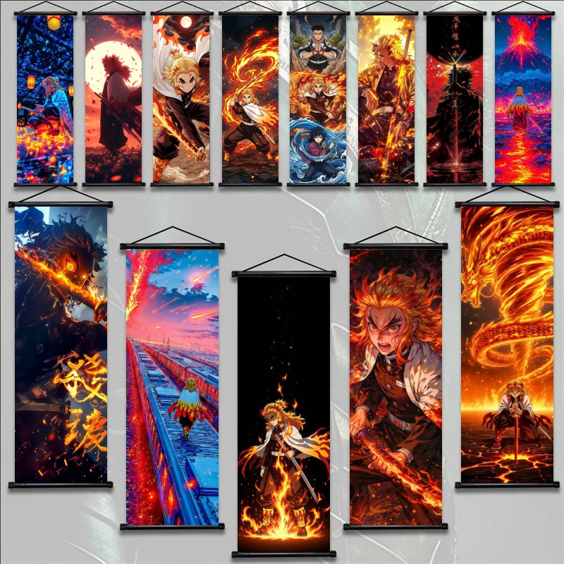 Home Decor Theme - Demon Slayer Kyojuro Rengoku HD Baskılı