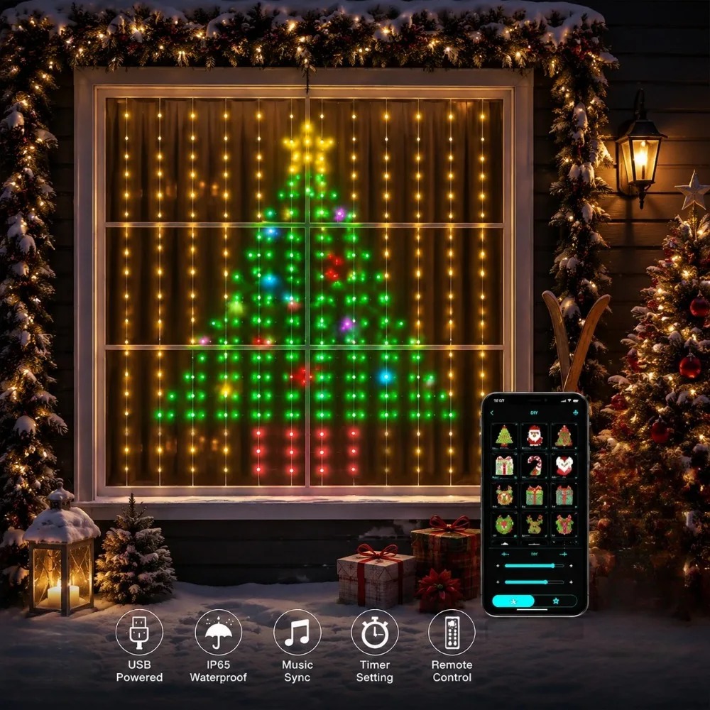 LED Piksel Perde Işıkları, Blu - Home Decor Free App incelemesi ve fiyatı