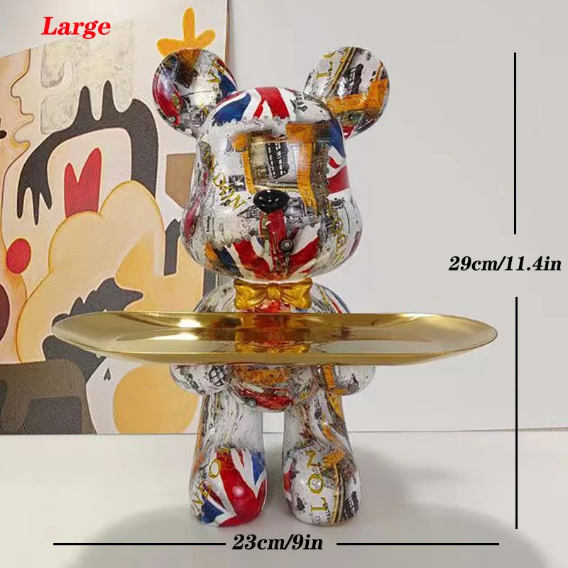 29cm Graffiti ayı heykelcik ev - Home Decor Y2K incelemesi ve fiyatı