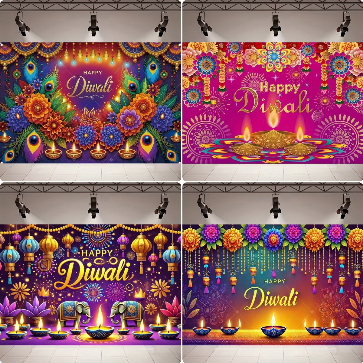 Mutlu Diwali Partisi Dekor Fot - Home Decor Indonesia incelemesi ve fiyatı