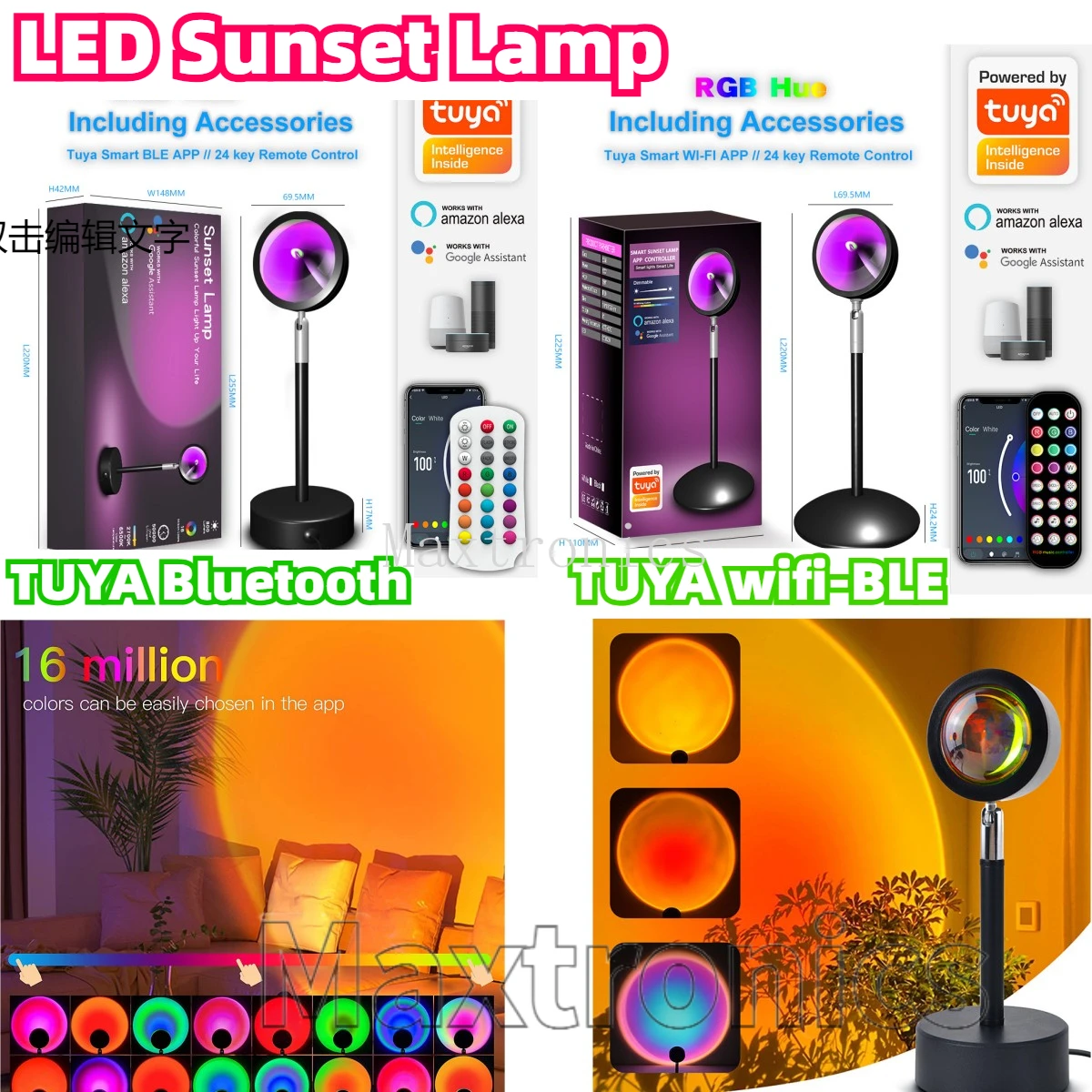 LED Gün Batımı Lambası TUYA Bl - Home Decor Free App incelemesi ve fiyatı