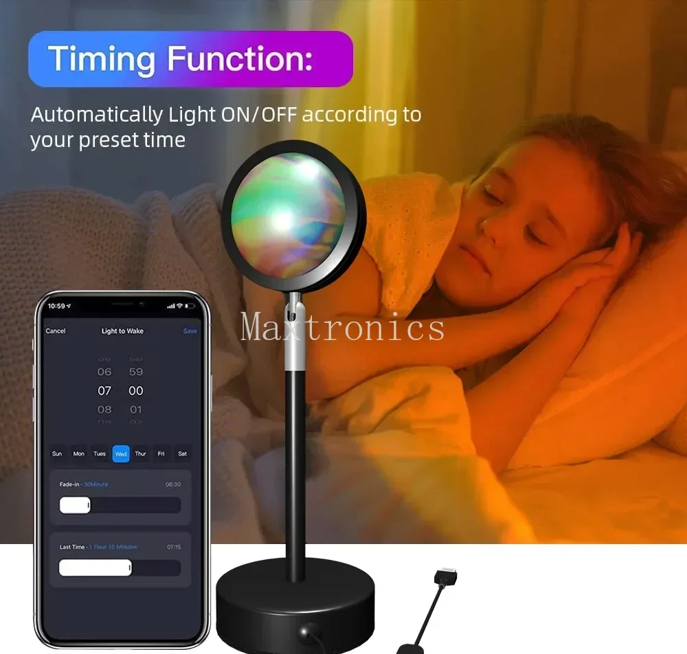 LED Gün Batımı Lambası TUYA Bl - Home Decor Free App incelemesi ve fiyatı