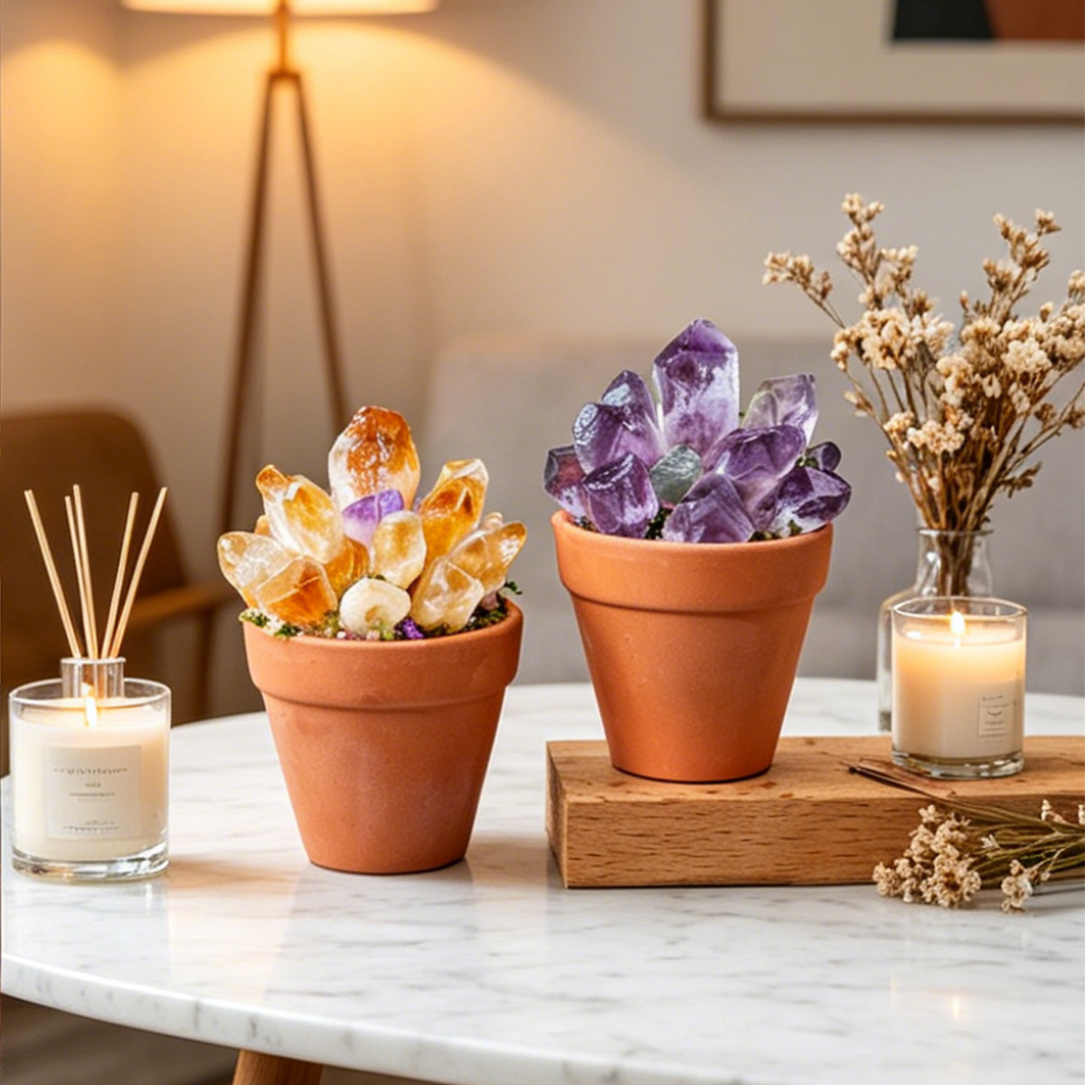 1 adet doğal kristal kümesi, m - Home Decor Y2K incelemesi ve fiyatı