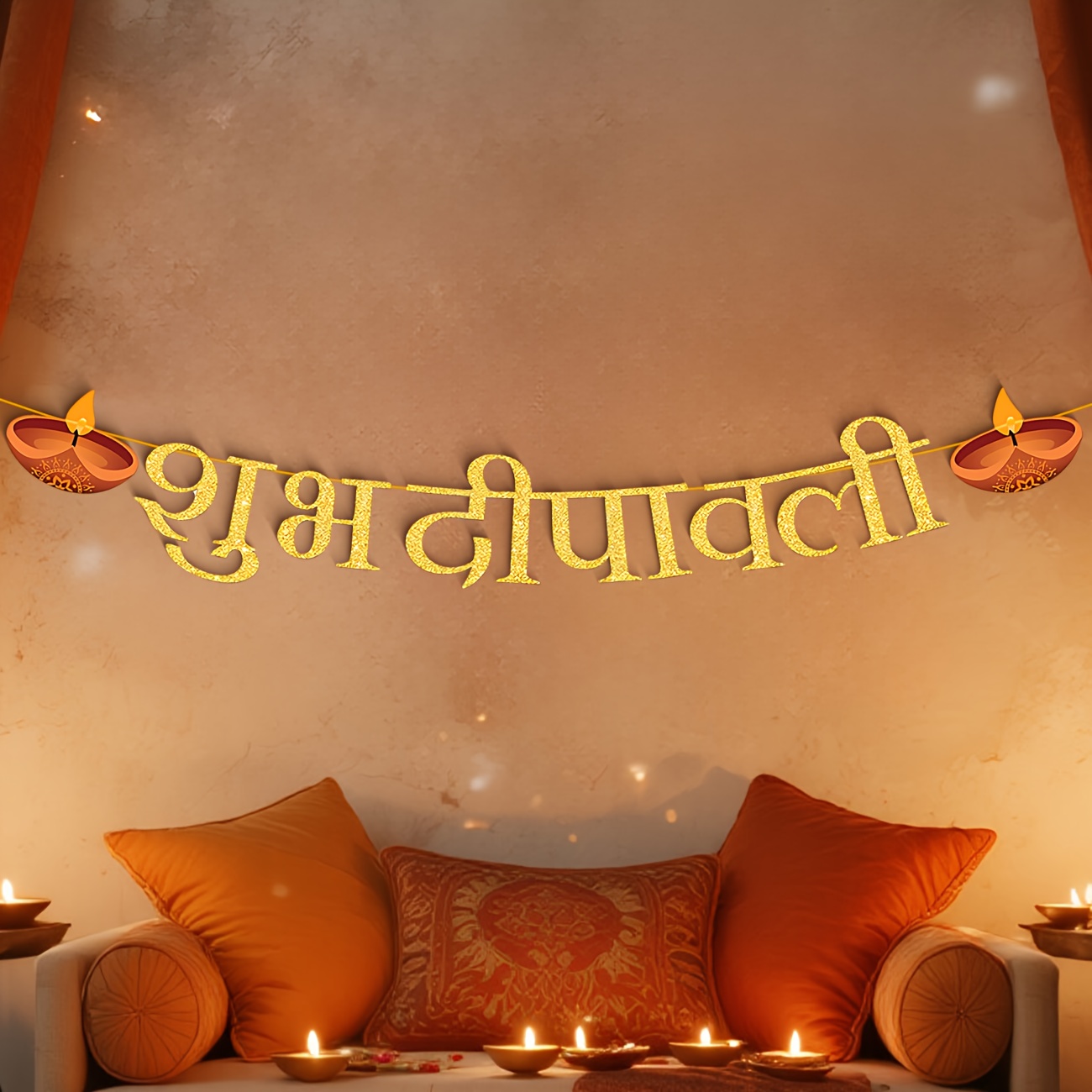 Diwali Parti Süslemeleri Mutlu - Home Decor Indonesia incelemesi ve fiyatı